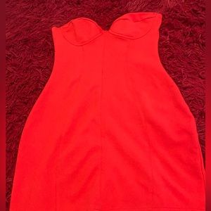 Woman’s  short sleeve red dress